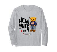 Cute NYC Teddy Bear- Cool USA New York Teddy Bear Cartoon Manga Larga