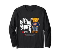 Cute NYC Teddy Bear- Cool USA New York Teddy Bear Cartoon Manga Larga
