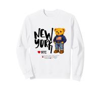 Cute NYC Teddy Bear- Cool USA New York Teddy Bear Cartoon Sudadera