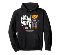 Cute NYC Teddy Bear- Cool USA New York Teddy Bear Cartoon Sudadera con Capucha
