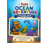 Cute Ocean Adventure Coloring Book for Kids Ages 4-8: Featuring Kiko the Capybara Exploring Amazing Ocean Animals, Underwater Adventures, Cute Sea ... Marine Scenes (Kiko the Capybara Adventures)