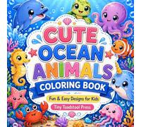 Cute Ocean Animals Coloring Book: Fun & Easy Designs for Kids (Tiny Toadstool Press Activity Collection)