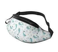 Cute Ocean Unicorn Crossbody Bag Runner Small Hip Pouch Riñonera Running Riñonera Bumbag Beltbag Sport Slim Moda para Trotar Senderismo Mujer