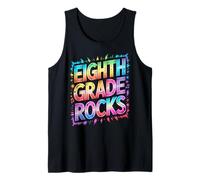Cute Octavo Grado Rocks Last Day Cute Pumpkins Teacher Camiseta sin Mangas