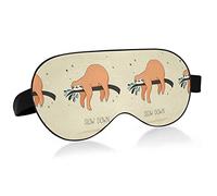 Cute Orange Sloth On Branch Eye Masks Cover Blocks Light Sleep Mask Shade Cover Blindfold Relaxing Eyeshade Cover con correa ajustable para la cabeza para hombres, mujeres y niños