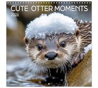 Cute Otter Moments - Calendario de pared (2026, 30 x 60 cm, 12 x 60 cm, abierto)