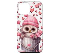 Cute Owl In Valentines Basket For Girls Women Pink Roses Carcasa para iPhone 12 Mini