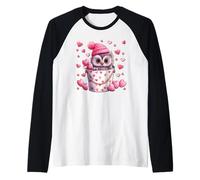 Cute Owl Love Graphic For Women and Valentine Animal Lovers Camiseta Manga Raglan