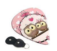 Cute Owls Guitar Plectrum Juego de 6 piezas para guitarra acústica, guitarra eléctrica, bajo, ukelele: fino, mediano y grueso