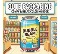 Cute Packaging: A Bold and Easy Coloring Book for Teens and Adults Featuring 45 Adorable Snack Packs, Drink Cans, Cartons, and Sweet Package Designs for Relaxation and Creative Fun