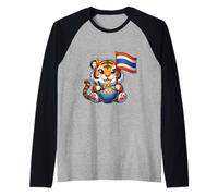 Cute Pad Thai Tiger Thailand Love Noodle Bowl Camiseta Manga Raglan