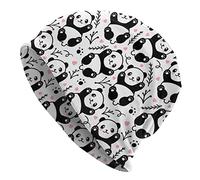 Cute Panda Beanie Chemo Hat Cancer Headwear Sombreros de Punto Baggy Slouchy Scarf Cap para Adultos Mujeres Hombres