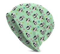 Cute Panda Beanie Chemo Hat Cancer Headwear Sombreros de Punto Baggy Slouchy Scarf Cap para Adultos Mujeres Hombres