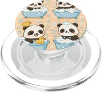Cute Panda Cartoon Bubble Bath Kawaii Animal Art PopSockets PopGrip para MagSafe