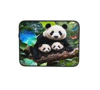 Cute Panda in Jungle - Funda para ordenador portátil, tablet, maletín para el trabajo, 25,4 cm