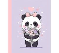 Cute Panda Notebook: Kawaii Animal Journal with Flowers - College Ruled Composition Book for Kids, Teens & Adults - Sweet Pastel Gift Idea for Mother’s Day, Birthdays, or Everyday Notes