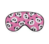 Cute Panda Pattern Sleep Masks Eye Cover Blackout con correa elástica ajustable Night Blindfold para Mujeres Hombres Yoga Travel Nap
