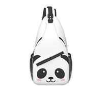 Cute Panda Pattern Sling Bag Senderismo Mochila Crossbody Hombro Mochila Travel Chest Pack para Hombres Mujeres