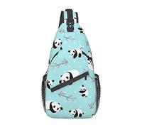 Cute Panda Pattern Sling Bag Senderismo Mochila Crossbody Hombro Mochila Travel Chest Pack para Hombres Mujeres