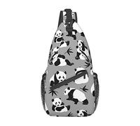 Cute Panda Pattern Sling Bag Senderismo Mochila Crossbody Hombro Mochila Travel Chest Pack para Hombres Mujeres