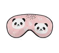 Cute Panda Pink Sleep Mask Blindfold para dormir Elástico Blackout Eye Mask Cover para toda la noche de sueño, viaje y siesta
