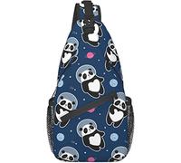 Cute Panda Sling Backpack, Casual Crossbody Backpack Sling Bag Chest Daypack para Hombres Mujeres Deporte Senderismo Gimnasio