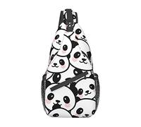 Cute Panda Sling Bag Senderismo Daypack Crossbody Hombro Mochila Travel Chest Pack para Hombres Mujeres