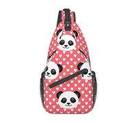 Cute Panda Sling Bag Senderismo Daypack Crossbody Hombro Mochila Travel Chest Pack para Hombres Mujeres