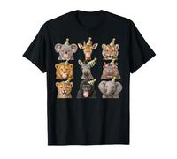 Cute Party Animals Birthday Wildlife Zoo Birthday Boys Kids Camiseta
