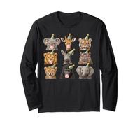 Cute Party Animals Birthday Wildlife Zoo Birthday Boys Kids Manga Larga