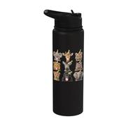 Cute Party Animals Birthday Wildlife Zoo Birthday Boys Kids Stainless Steel Insulated Water Bottle