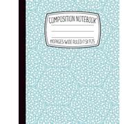 Cute Pastel Blue Music Notes Composition Notebook College Ruled Book for Girls & Boys Back to School Supplies for Elementary to College 110 Lined ... Class, Note Taking, Journaling, and Daily Use