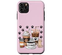 Cute Paw Feline Life Better With Cats & Coffee Tea Cat Mum Carcasa para iPhone 11 Pro Max