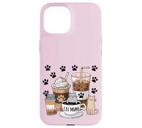 Cute Paw Feline Life Better With Cats & Coffee Tea Cat Mum Carcasa para iPhone 15