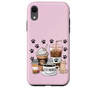 Cute Paw Feline Life Better With Cats & Coffee Tea Cat Mum Carcasa para iPhone XR