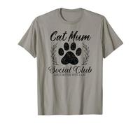 Cute Paw Feline Life is Better With Cats Social Club Cat Mum Camiseta