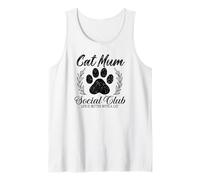 Cute Paw Feline Life is Better With Cats Social Club Cat Mum Camiseta sin Mangas