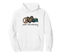 Cute Peace Love Camping Graphic For Women Vintage Camper Mom Sudadera con Capucha