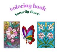 Cute & Peaceful Designs for Relaxation and Fun: Beautiful Line Art of Butterflies and Flowers for Kids and Adults