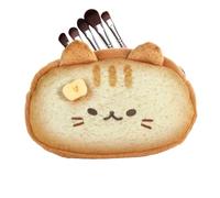 Cute Pencil Box Toast Cat Design - Plush Pencil Case | Aesthetic Organizer Bag | Fun Kitten Backpack Stationery Bag for Kindergarten School Kids Boys Teen College Students Gift Pen Storage