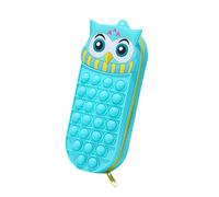 Cute Pencil Case, Cartoon Animal Pen Pouch, 8.86x3.19in Silicone Pencil Holder, Flexible Zipper Container, Fun Stationery Organizer for Kids, Students, School, Offices Supplies