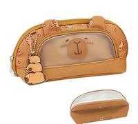 Cute Pencil Case, Portable Zippered Pencil Pouch, Large Capacity Stationery Organizer, Sturdy Compact School Supply Holder for Girls, Boys, Students, Classrooms, Desks, Backpacks, Study, Daily Use
