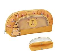 Cute Pencil Case, Portable Zippered Pencil Pouch, Large Capacity Stationery Organizer, Sturdy Compact School Supply Holder for Girls, Boys, Students, Classrooms, Desks, Backpacks, Study, Daily Use