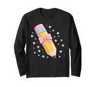 Cute Pencil Crayon First Day of School Manga Larga