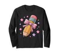 Cute Pencil Crayon First Day of School Manga Larga