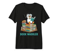 Cute Penguin Book Waddler Reading Books Camiseta Premium