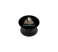 Cute Penguin Book Waddler Reading Books PopSockets PopGrip Adhesivo
