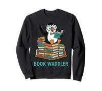 Cute Penguin Book Waddler Reading Books Sudadera