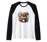 Cute Penguin Christmas Happy Holidays Men Women Kids Camiseta Manga Raglan