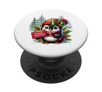 Cute Penguin Christmas Happy Holidays Men Women Kids PopSockets PopGrip Adhesivo